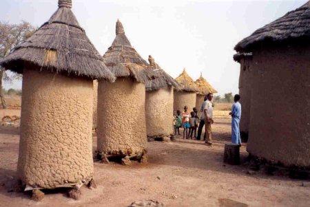 Traditional grain storage stores in SSA.